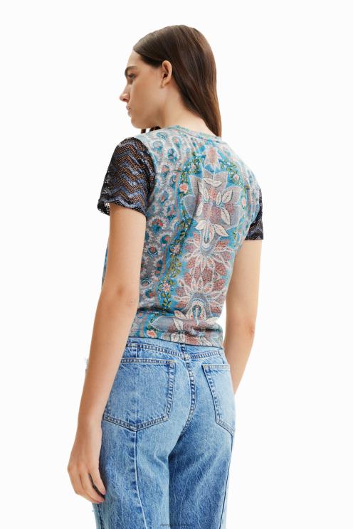 oblačila NFXLT858 ženske Desigual pletena kolažna majica