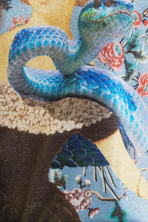 oblačila NFXLT858 ženske Desigual pletena kolažna majica