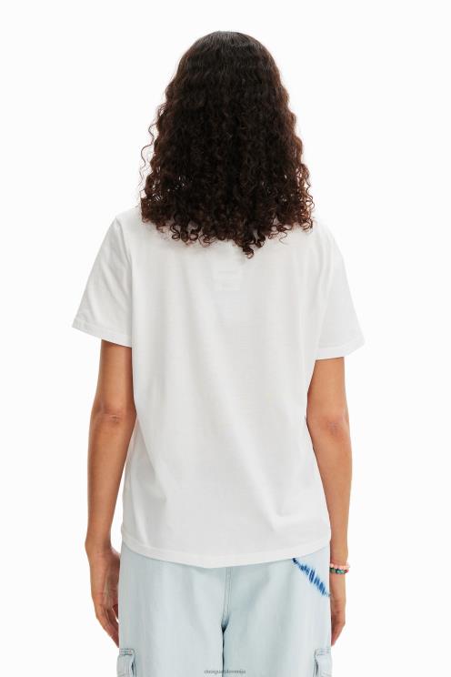 oblačila NFXLT940 ženske Desigual majica s tropsko palmo