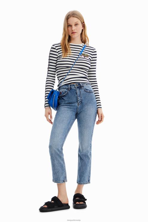 oblačila NFXLT947 ženske Desigual črtasta majica