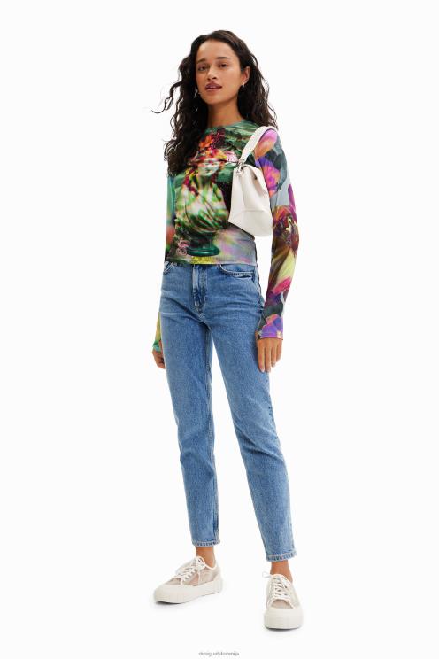 oblačila NFXLT963 ženske Desigual fantazijska majica s kratkimi rokavi