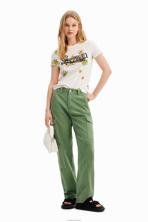 oblačila NFXLT993 ženske Desigual umetniška majica s kosmiči