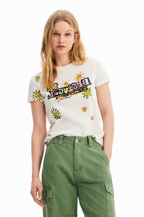 oblačila NFXLT993 ženske Desigual umetniška majica s kosmiči