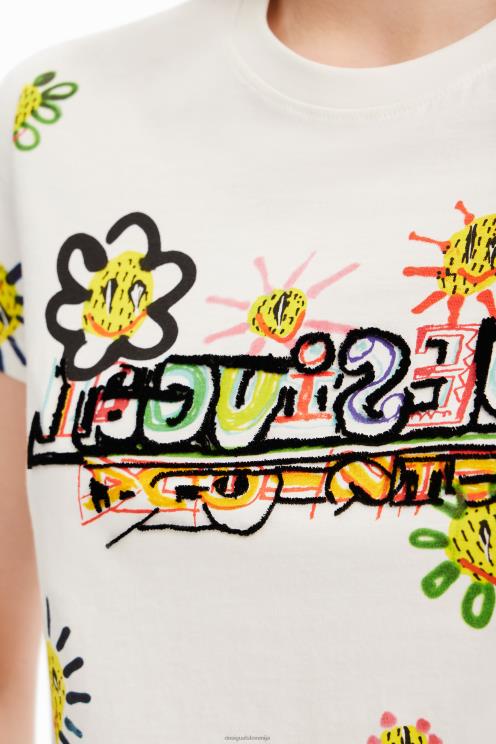 oblačila NFXLT993 ženske Desigual umetniška majica s kosmiči