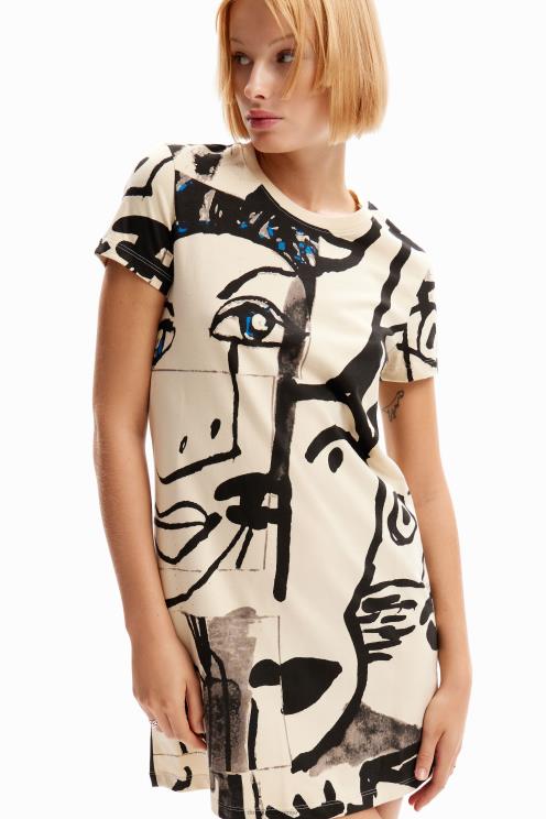 oblačila NFXLT1000 ženske Desigual mini majica z obrazom