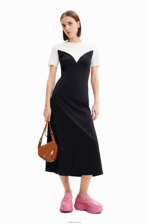 oblačila NFXLT1019 ženske Desigual maitrepierre obleka z učinkom korzeta