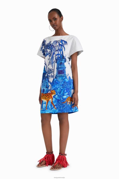 oblačila NFXLT1071 ženske Desigual kratka tunika stella jean