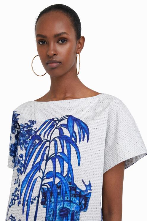 oblačila NFXLT1071 ženske Desigual kratka tunika stella jean