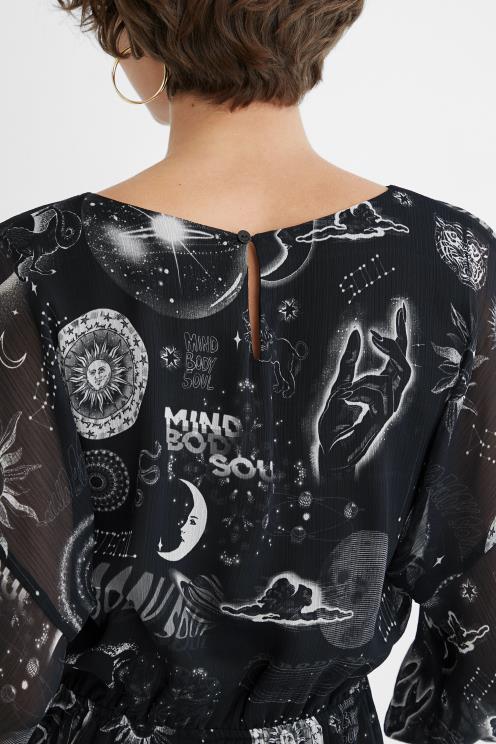 oblačila NFXLT1072 ženske Desigual obleka iz viskoze