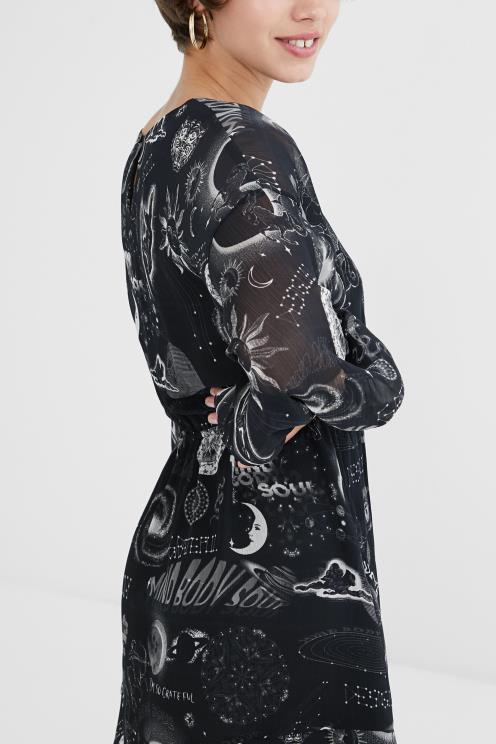 oblačila NFXLT1072 ženske Desigual obleka iz viskoze