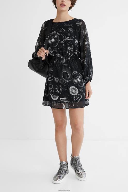 oblačila NFXLT1072 ženske Desigual obleka iz viskoze