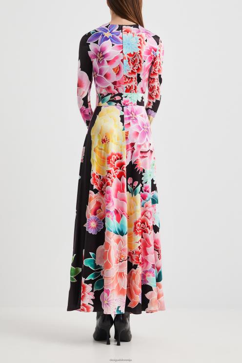oblačila NFXLT1089 ženske Desigual dolga cvetlična obleka