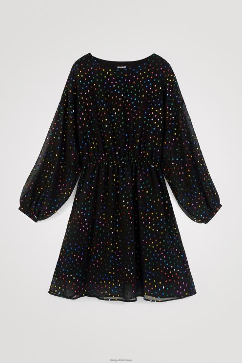 oblačila NFXLT1102 ženske Desigual kratka obleka iz tila