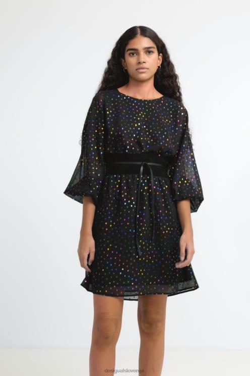 oblačila NFXLT1102 ženske Desigual kratka obleka iz tila