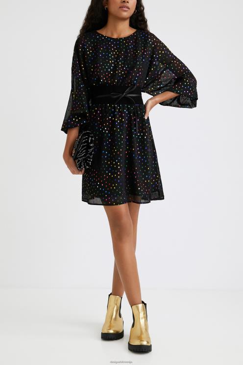 oblačila NFXLT1102 ženske Desigual kratka obleka iz tila