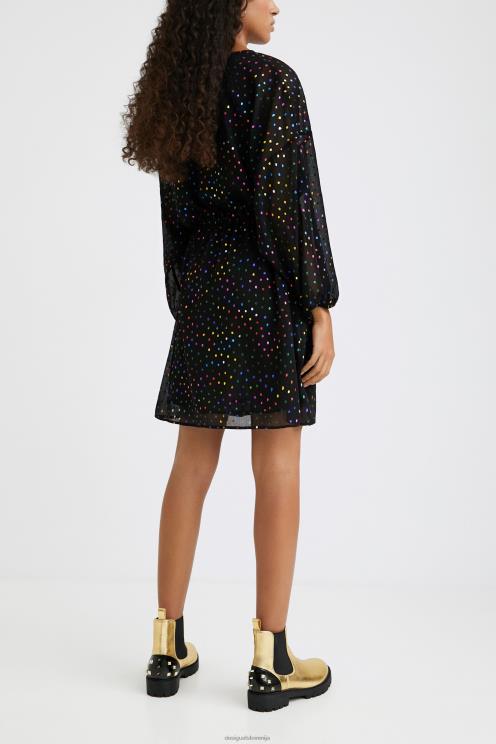 oblačila NFXLT1102 ženske Desigual kratka obleka iz tila