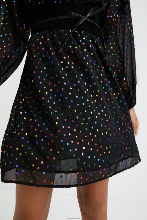 oblačila NFXLT1102 ženske Desigual kratka obleka iz tila