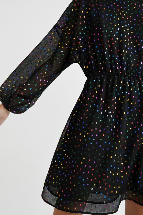 oblačila NFXLT1102 ženske Desigual kratka obleka iz tila