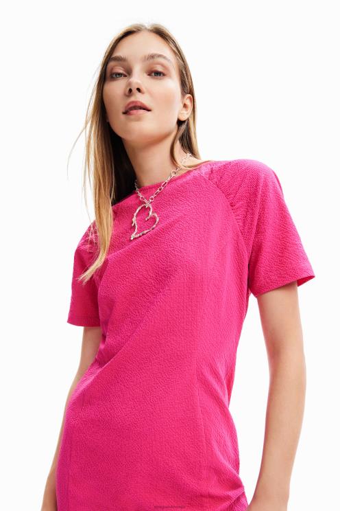 oblačila NFXLT112 ženske Desigual kratka teksturirana obleka