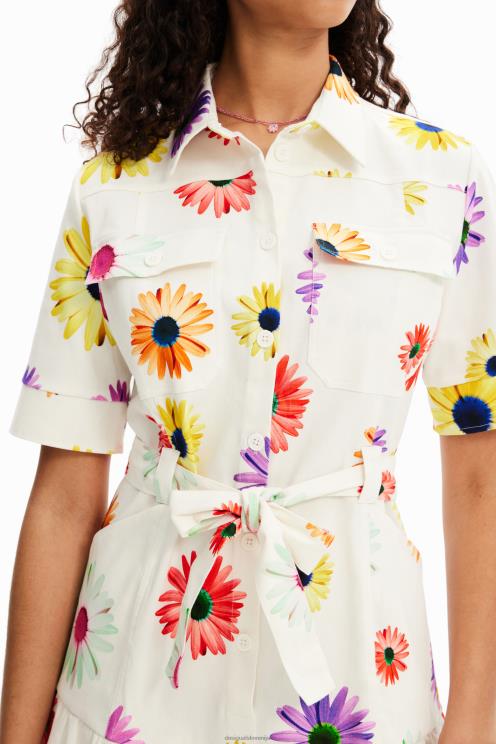 oblačila NFXLT120 ženske Desigual m. christian lacroix kratka srajčna obleka s cvetličnim vzorcem
