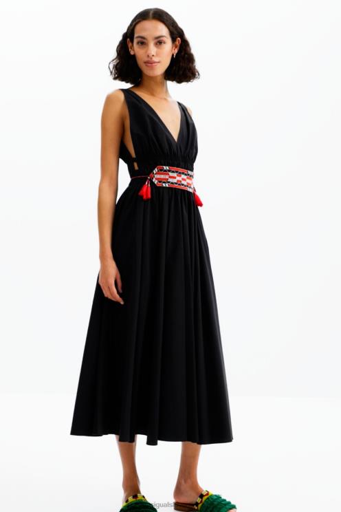 oblačila NFXLT126 ženske Desigual midi obleka s pasom stella jean