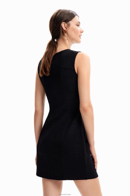 oblačila NFXLT154 ženske Desigual teksturirana mini obleka