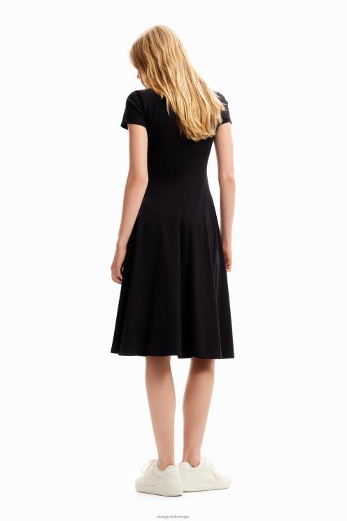 oblačila NFXLT178 ženske Desigual kratka umetniška obleka