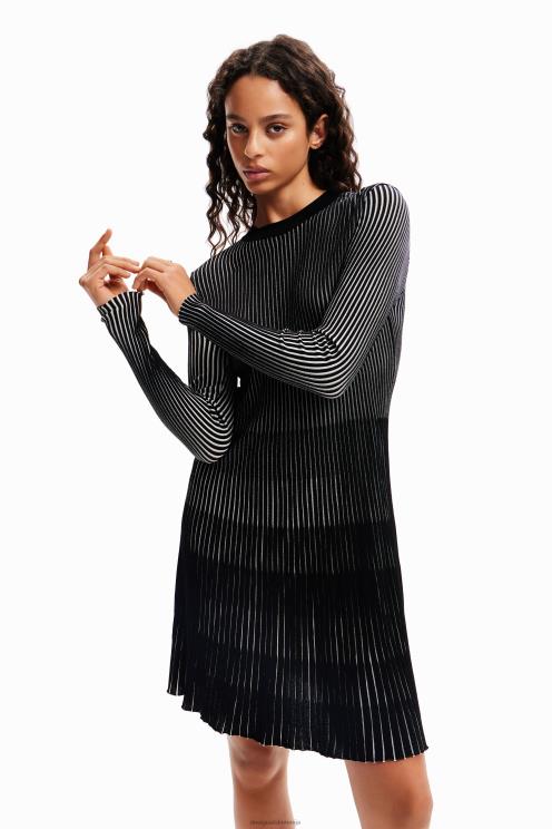 oblačila NFXLT188 ženske Desigual kratka rebrasta obleka