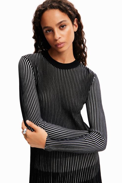 oblačila NFXLT188 ženske Desigual kratka rebrasta obleka