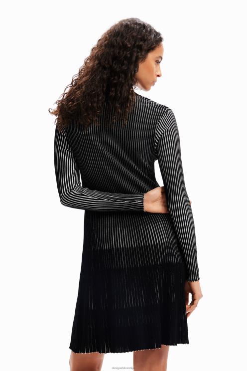 oblačila NFXLT188 ženske Desigual kratka rebrasta obleka