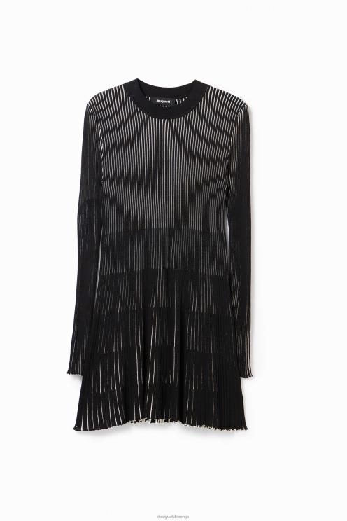 oblačila NFXLT188 ženske Desigual kratka rebrasta obleka