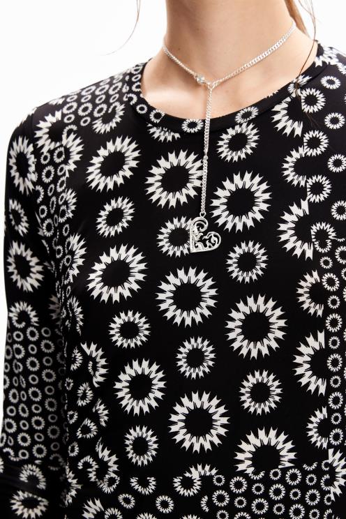 oblačila NFXLT206 ženske Desigual ozka midi obleka iz krpan