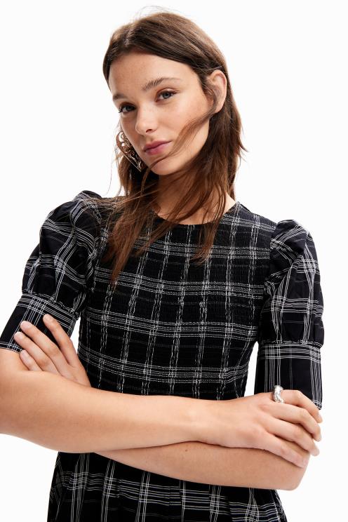 oblačila NFXLT214 ženske Desigual karo midi obleka