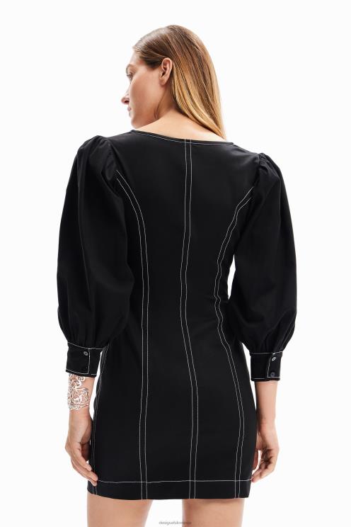 oblačila NFXLT220 ženske Desigual kratka ozka obleka na zadrgo