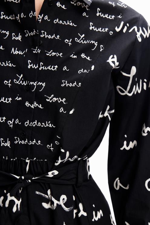 oblačila NFXLT232 ženske Desigual tunika s kratkim sporočilom