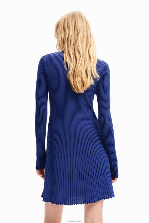 oblačila NFXLT24 ženske Desigual kratka rebrasta obleka