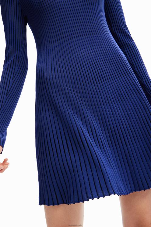 oblačila NFXLT24 ženske Desigual kratka rebrasta obleka