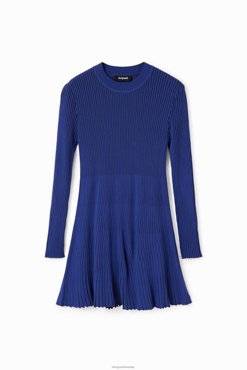 oblačila NFXLT24 ženske Desigual kratka rebrasta obleka