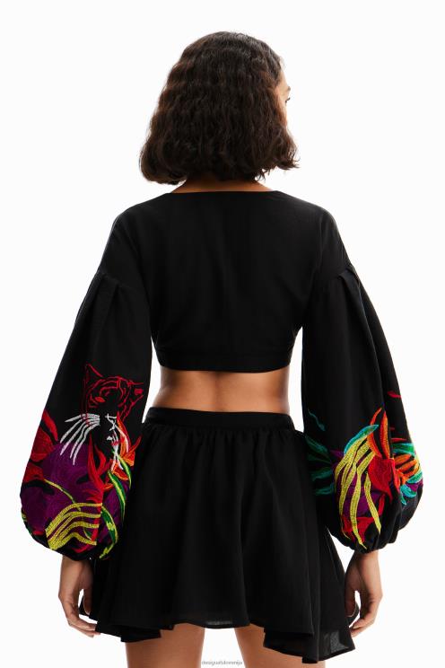 oblačila NFXLT286 ženske Desigual obleka s kratkim izrezom stella jean