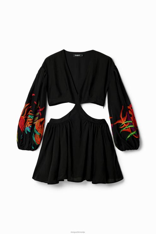 oblačila NFXLT286 ženske Desigual obleka s kratkim izrezom stella jean