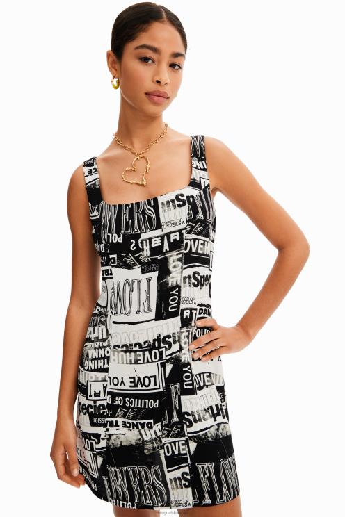 oblačila NFXLT297 ženske Desigual kratka časopisna obleka