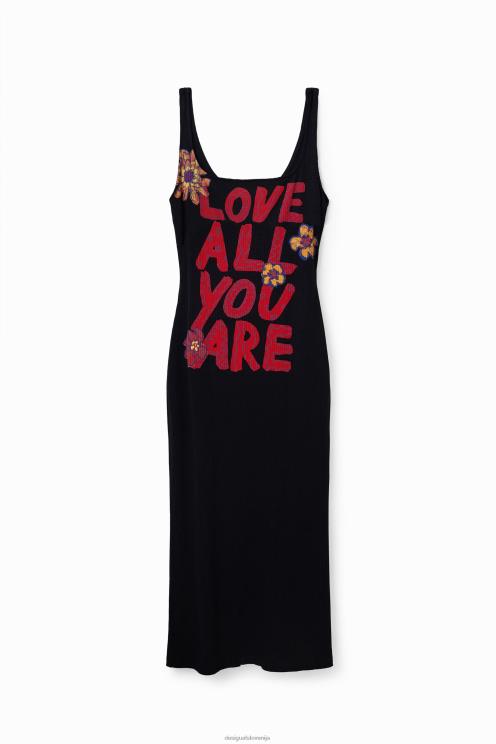 oblačila NFXLT299 ženske Desigual ozka obleka z naramnicami