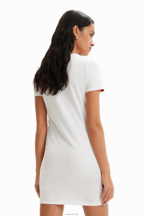 oblačila NFXLT325 ženske Desigual ozka majica s sporočilom