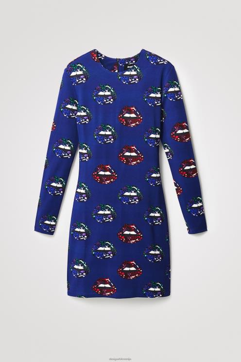 oblačila NFXLT346 ženske Desigual tanka obleka s kratkimi ustnicami