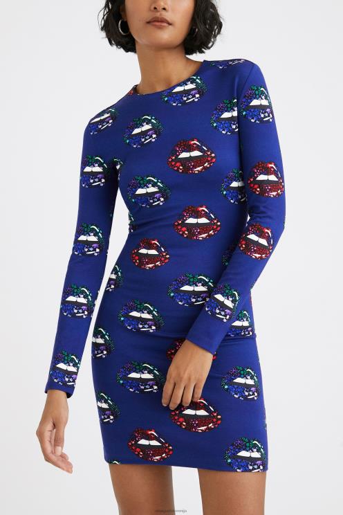 oblačila NFXLT346 ženske Desigual tanka obleka s kratkimi ustnicami