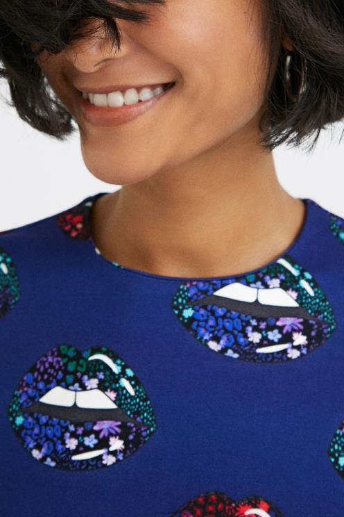 oblačila NFXLT346 ženske Desigual tanka obleka s kratkimi ustnicami