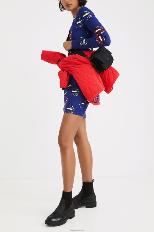 oblačila NFXLT346 ženske Desigual tanka obleka s kratkimi ustnicami