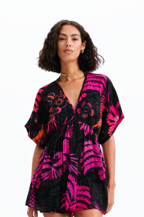 oblačila NFXLT358 ženske Desigual tropska tunika obleka