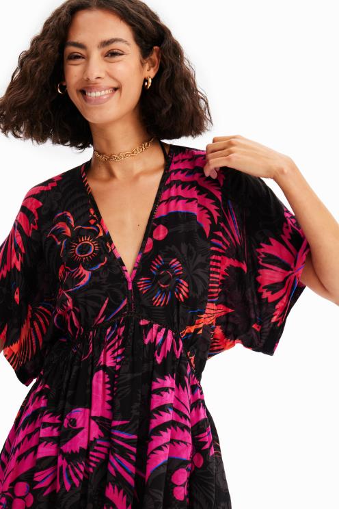 oblačila NFXLT358 ženske Desigual tropska tunika obleka