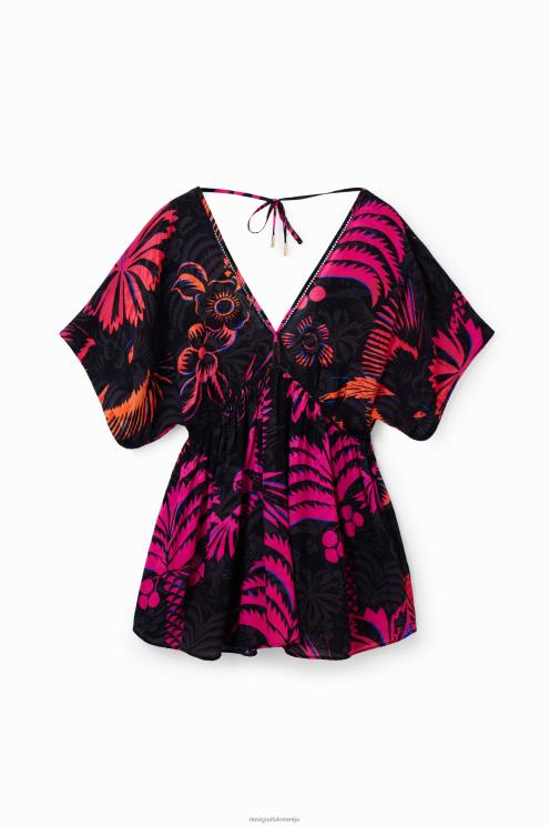 oblačila NFXLT358 ženske Desigual tropska tunika obleka